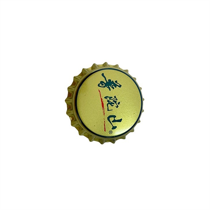 face side of bottle metal cap