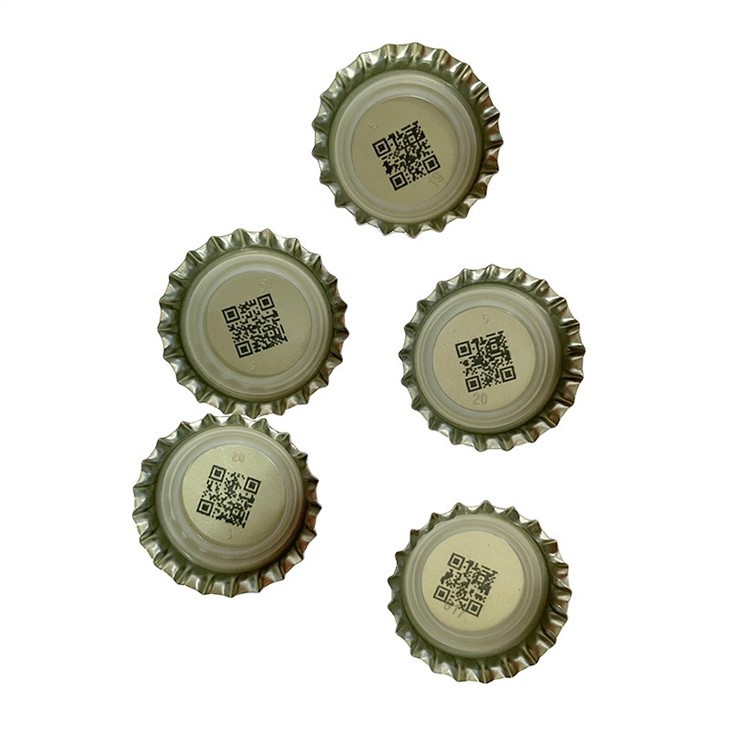 liner side of qr code crown cap